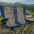 thumbnail image 4 of Kamp-Rite Chaise de Camping Extérieure Portable à Double Pliage pour Pelouse et Plage, Bleu Marine/beige, 4 of 12