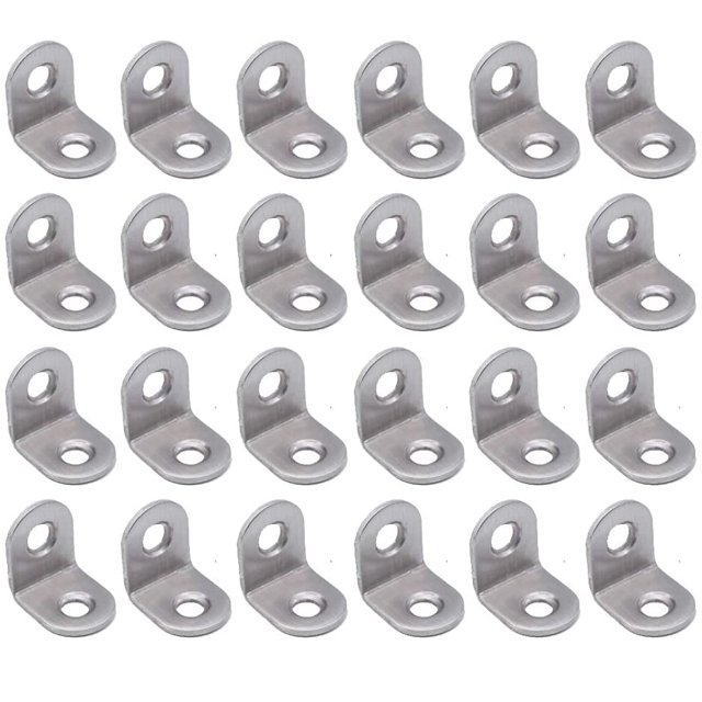 20 Pcs Équerres d'Angle en Acier Inoxydable à 90 Degrés, 0,78 Po X 0,78 Po Équerres d'Angle Droit, Support en Acier Inoxydable