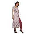 thumbnail image 3 of Moomaya Robes Imprimées à Fente avant pour Femmes Kurti à Manches Courtes Tenue d'Été, 3 of 6