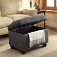 thumbnail image 4 of Convenience Concepts Designs4Comfort Pouf de Rangement 5e Avenue, Tissu Gris, 4 of 4