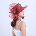 thumbnail image 1 of Women Fascinator Lady Cocktail Tea Party Church Wedding Bridal Flower Hat, 1 of 3