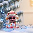 thumbnail image 4 of Acrylic Christmas Ornament under 5! CQCYD Christmas Acrylic Flat Pendant, 2D Car Hanging Ornament for Rearview Mirror, Festive Tree Decoration for Home and Gift, 4 of 5