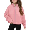 thumbnail image 1 of RXIRUCGD Hauts à Manches Longues pour Enfants Hommes et Femmes Col Rond Sans Capuche Décontracté (Rose, Taille : 5 Ans), 1 of 3