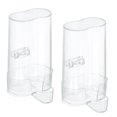 thumbnail image 1 of Unique Bargains Automatic Pigeon Feeder Mini Bird Cage Waterer Hanging Drinker Water Dispenser, Clear 2 Pack, 1 of 5