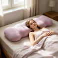 thumbnail image 1 of Long Body Pillow 100 x 48 cm, Cooling Breathable Cotton Cover, Ergonomic Bolster Cushion for Side Sleepers, Leg Support Cushion for Back and Knee Pain Relief, 1 of 6