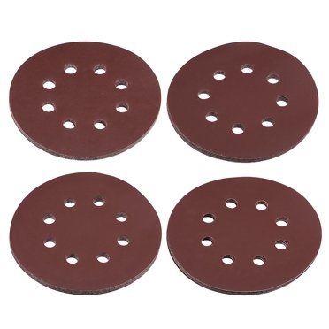Unique Bargains Ensemble de 20 Disques de Ponçage à Crochets et Boucles de 5 Pouces 8 Trous 320/400/600/800 Grains Papier de Verre à l'Oxyde d'Aluminium