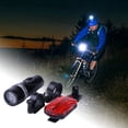 thumbnail image 2 of Hearth & Gear "LED Front And Rear Light Set Black Front Light With Tail Light Rechargeable Easy Install" Adult Stroller Bike Light with Horn Bike Wheel Lights Rechargeable Bike Torch Light Cycling, 2 of 6