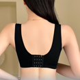 thumbnail image 3 of Virmaxy Soutien-Gorge Sans Fil pour Femmes Aguichant Grande Taille Mince en Dentelle Soutien-Gorge Rassemblant Sans Armature Confortable Fixe Ajustable Collection de Poitrine Coton Noir G, 3 of 8