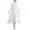 White, variant on LOVZFMLL Ladies' Casual V-neck Faux Silk Solid-color Dress Red M