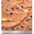 thumbnail image 1 of Soimoi polyester Crepe Fabric Gemstone,Lemon Slice & Prawns Food Print Fabric by the Yard 42 Inch Wide, 1 of 1