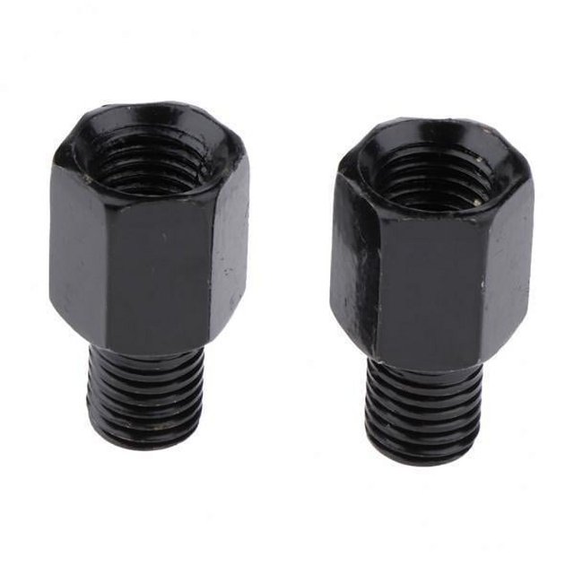 koolsoo Paire de Rétroviseurs de Moto Main Droite 10mm Adaptateurs Main Gauche 10mm, 2 Pcs