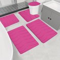 thumbnail image 4 of Fridja Bathroom Rugs 5 Piece - Absorbent Memory Foam Bath Mat for Bathroom, Non-Slip, Machine Washable, Dries Quickly, Bathroom Mat Set Pink, 4 of 5