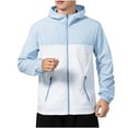 thumbnail image 2 of LOVZFMLL Jackets for Men's Solid Color Outdoor Climb Sport Run Pocket Zipper Long Sleeved Hooded, 2 of 9