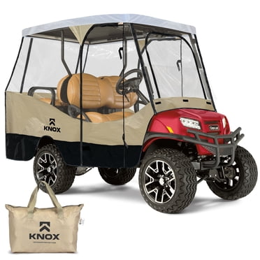 4 Person Golf Cart Enclosure, 2+2 Seater, 600D TPU Transparent Golf Cart Cover Storage, Golf Cart Accessories, Up to 61.5"L roof, Compatible with EZGO TXT/RXV, Yamaha, Club Car DS/Precedent, Evolution