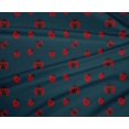 thumbnail image 4 of oneOone Tissu Polyester Lycra Bleu Sarcelle Rouge Insecte Projets d'Artisanat Décor Tissu Imprimé au Mètre 56 Pouces de Large, 4 of 4