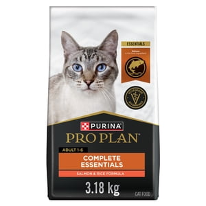 Purina Pro Plan Saumon complet et essentiel & Riz, aliments pour chats secs, 3.18 kg