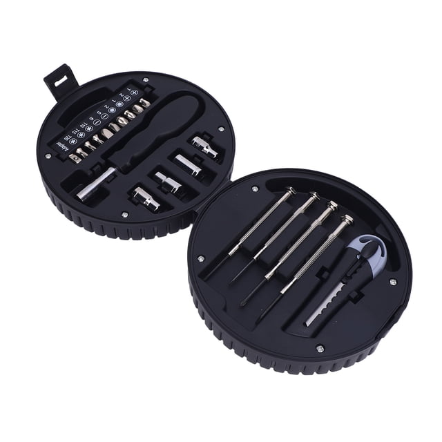 Ensemble de matériel pour la maison en forme de pneus, 20Pcs Ensemble d'outils en forme de pneus Sturdy Efficacité améliorée pour la maintenance électronique