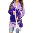 thumbnail image 2 of Cardigans pour Femmes Légers d'Été Cardigan à Manches Longues à Imprimé Floral à la Mode pour Femmes Veste Haut Cardigan Léger pour Femmes en Liquidation, 2 of 6