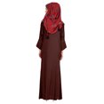 thumbnail image 4 of Bimba Islamic Clothes For Women Long Prayer Robe Maxi W/ Printed Hijab Rayon Abaya Front Button Muslim Dress, 4 of 7