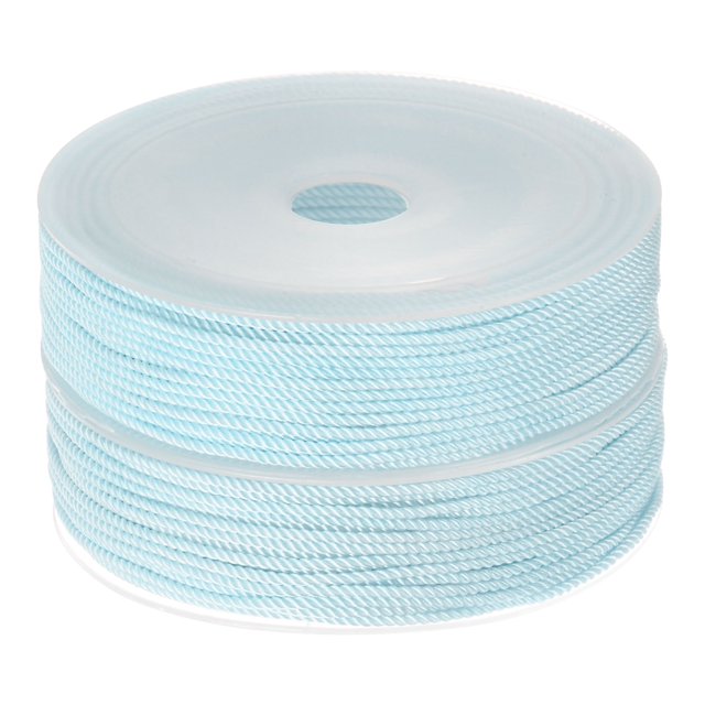Unique Bargains Twisted Nylon Twine Thread Beading Cord 1.5mm 20M/65 Feet Extra Strong Braided Nylon String,