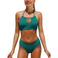 thumbnail image 1 of Charmo Women Keyhole Cutout Bikini Sexy Two Piece Bathing Suits Mid Rise Swimsuits, 1 of 5