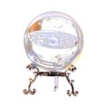 thumbnail image 2 of weibbin Engraved Decorative Crystal Sphere Decorative Quartz Glass Ball, Model Astronomy Sphere, Paperweight Crystal Display Sculpture Home Decor Crafts for Kids Friends, 2 of 6