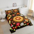 thumbnail image 4 of Erosebridal Happy Caming Bedding Queen Comforter Set, Jungle Flower Down Comforter, Adventure Theme Decor, Reversible 3pcs, 4 of 7
