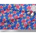 thumbnail image 2 of Soimoi Poly Georgette Fabric Leaves & Lotus Floral Fabric Prints by Yard 42 Inch Wide, 2 of 5
