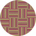 thumbnail image 1 of Ahgly Company Tapis Rond Lavable en Machine Intérieur Transitionnel Vert, 7 Pieds Rond, 1 of 7