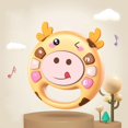 thumbnail image 2 of Yellow Infant Hand Drum Toy With Silicone Teether Grip Training Early Educational Percussion Instrument 6.3 Inches 0.26 Lbs Safe Material Portable Fun Learning Activity, 2 of 7