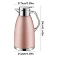 thumbnail image 3 of Uscallm Stainless Steel Thermal Carafe, Double Wall Vacuum Insulated Coffee Carafe With Built-In Filter, Leak-Proof Lid And Spout For Hot And Cold Beverages, Thermal Carafe For Coffee Tea Water, 3 of 3