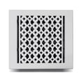 thumbnail image 3 of Cast Iron Floor Vent Cover 9″ x 9″ with Adjustable Damper – Heavy Duty Tudor Mushroom Design Decorative HVAC Register, Powder Coated Repaintable Rust-Free Air Vent Grille for Floors & Walls – VR 100, 3 of 8