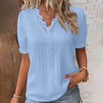 thumbnail image 2 of B91xZ Women's Color Block Tunic Tops Short Sleeve Round Neck Shirts Basic Tee,BU1 XXL, 2 of 5