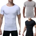 thumbnail image 2 of CAROOTU Hommes Respirant Basket-Ball Entraînement Fitness T-shirt Col Rond Manches Courtes Stretch Tops Nouveau, 2 of 5