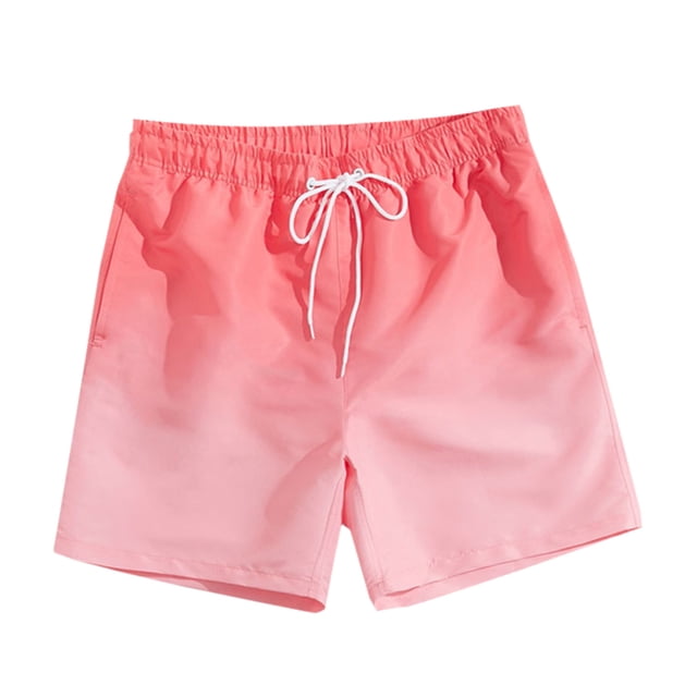 Gradient Swimming Trunks Mens Adult Boxer Shorts Swimming Casual Beach Pants