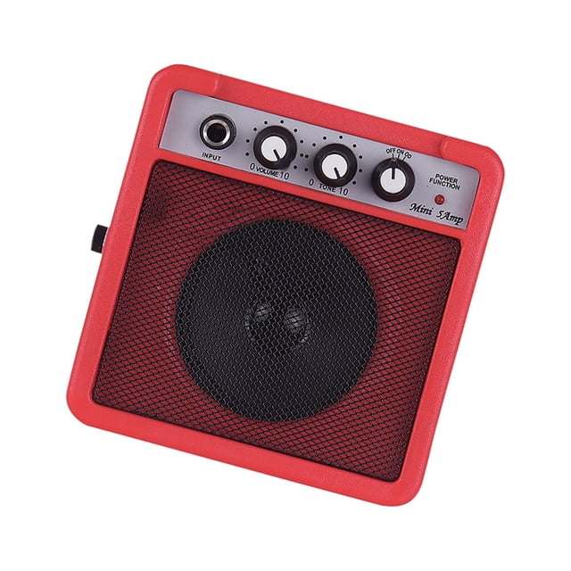 Muslady 5W Mini Guitar Amplifier Amp Speaker with 3.5mm & 6.35mm Inputs 1/4 Inch Output