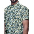 thumbnail image 4 of BESTMAN Slim Fit Shirts For Men Button Down Short Sleeve Printed Shirts For Boys, 4 of 5