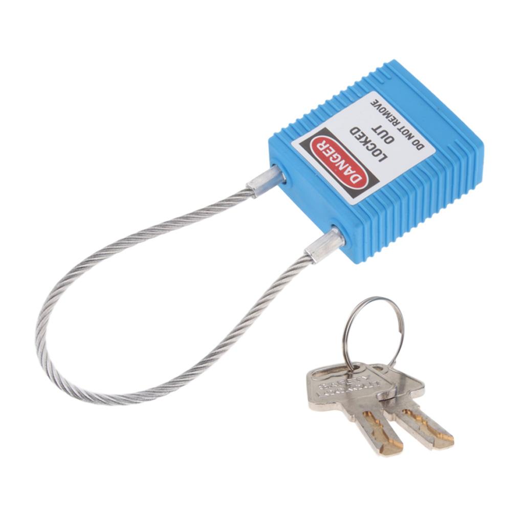 koolsoo Cadenas Verrouillable avec Clé, Serrure Cylindre Standard 6 Broches Bleu