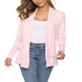 thumbnail image 1 of QJUHUNG Cardigan d'Été Léger pour Femmes, Ouvert à l'Avant, Décontracté, Couleur Unie, Manches Longues, Chandail Tricoté, Couvre-Maillot avec Poches, 1 of 3