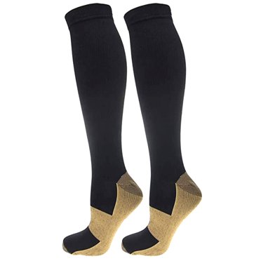 Comme on le voit à la télévision Chaussettes en cuivre Chaussettes anti-fatigue De Compression Chaussettes (Petit / Moyen)