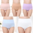 thumbnail image 2 of Plebaso Womens High Waisted Cotton Underwear Full Coverage Ladies Panties Multipack Regular and Plus Size, 2 of 3