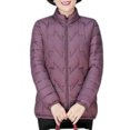 thumbnail image 3 of MAWCLOS Ladies Lightweight Solid Color Puffer Coats Winter With Pockets Down Jackets Purple 3XL, 3 of 4