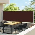 thumbnail image 1 of vidaXL Patio Retractable Side Awning 140x600 cm Brown, 1 of 5