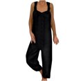 thumbnail image 1 of Pompotops Combinaison Décontractée à Bretelles pour Femmes, Grande Taille, Couleur Unie, 1 of 5