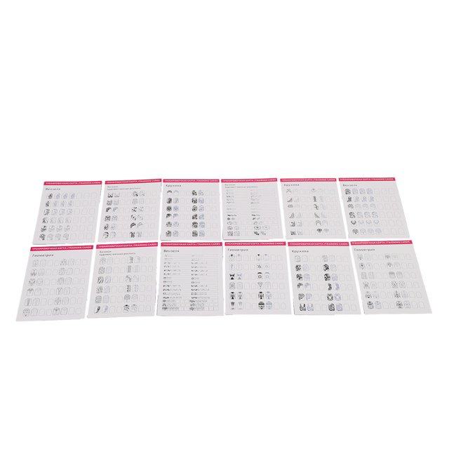 Nail Training Mat Stéréographique Lavable Réutilisable Multi Ongles Formes 12 Modes Nail Art Pratique Feuille pour Nail Artist