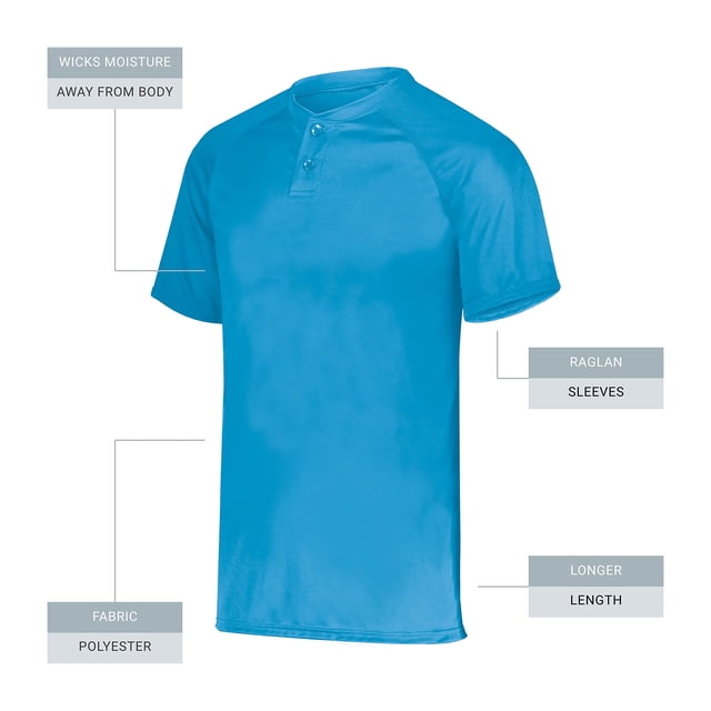 Augusta sportswear Men's Attain Wicking Two Button Baseball Jersey