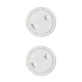 thumbnail image 1 of Dalazy Marine Boat RV White Access Hatch Plate Out Screw Cover Deck 4 inch 2PCS, 1 of 6