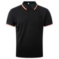 thumbnail image 4 of Styesk T Shirts for Man Fashion Leisure Solid Color Versatile Button Flip Collar Short Sleeve Top, 4 of 6
