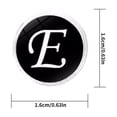 thumbnail image 2 of pitrice 1 Pair Men's Letter Cufflink Wedding Formal Initial Alphabet Stainless Steel Cufflink, Letter E, 2 of 6