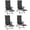 Black, variant on Outsunny Folding Patio Chairs, Outdoor Recliner with Footrest, Dark Grey
